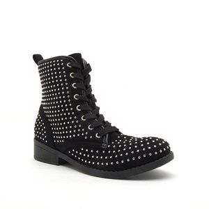 Qupid  Booties Flat Heel Lace